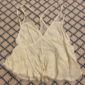 Cream crop top from Urban Outfitters